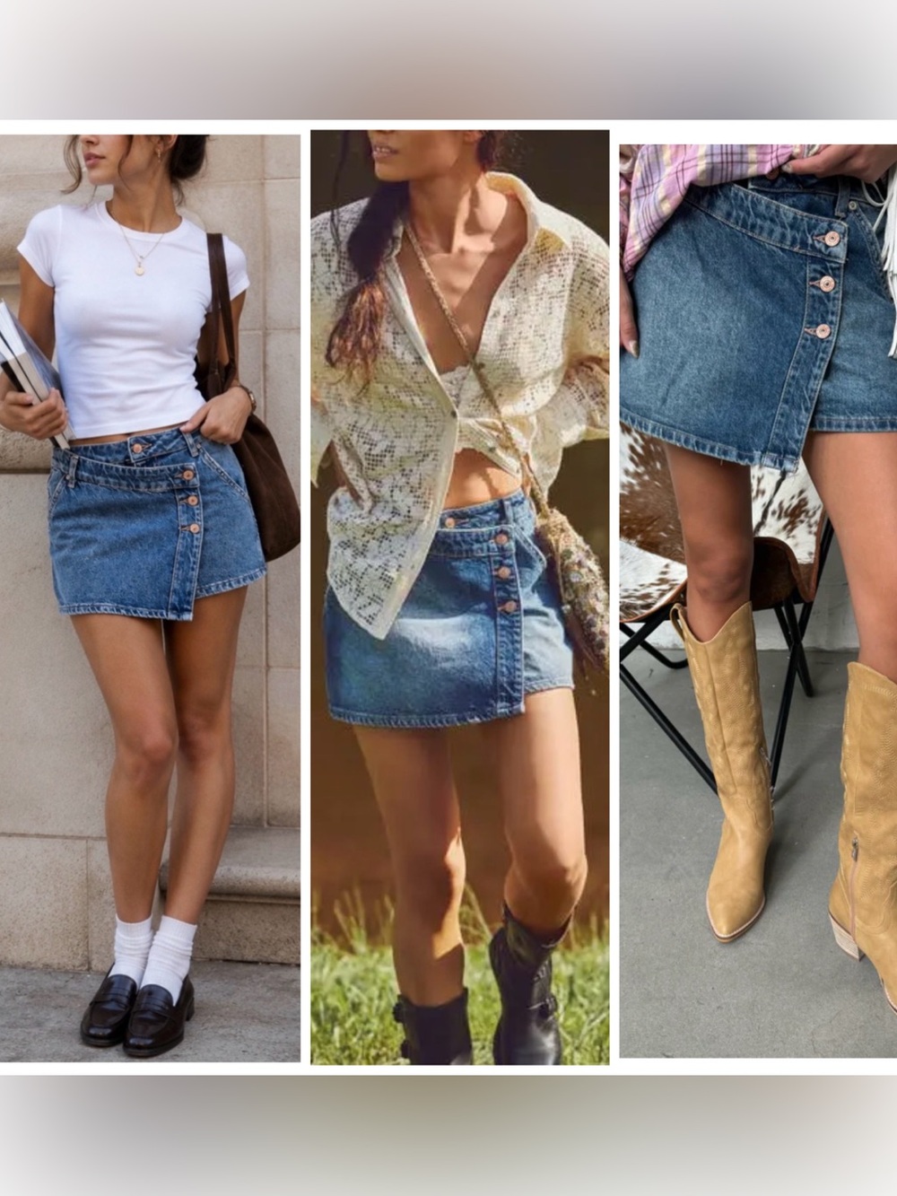 We The Free People Wynne Denim Jean Skirt Buttons Shirt Mini 27 Festival Party